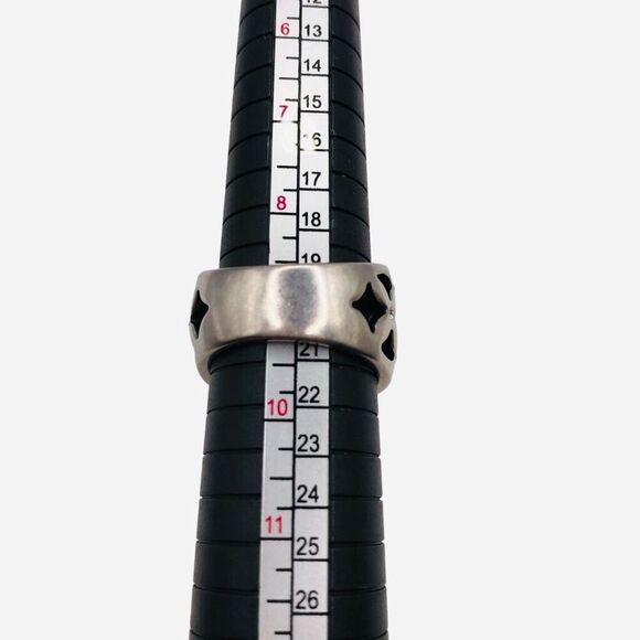 Premier Designs "Starry night" Banded Silver Ring Size 9 - Picture 4 of 7